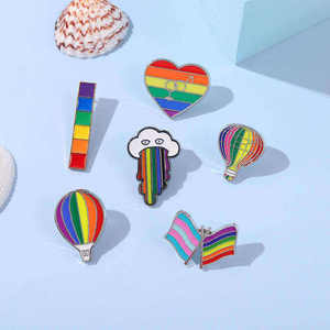 Épingles à revers en émail plaqué arc-en-ciel poli, personnalisées, tendance, bon marché, en alliage de zinc, commandes en gros, artisanat métallique promotionnel - Product Image 4