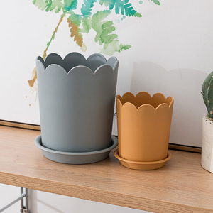 RUIPU — Pots <span class=keywords><strong>de</strong></span> fleurs en plastique PP, <span class=keywords><strong>pot</strong></span> <span class=keywords><strong>de</strong></span> fleurs pour jardin orange/gris, <span class=keywords><strong>balcon</strong></span> extérieur, bon marché, en stock - Product Image 5