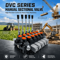 Vanne directionnelle sectionnelle manuelle DVC à 3 niveaux, commande hydraulique à distance, joystick sans fil, grue, excavatrice, longue portée 500 m, IP68