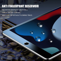 Protection d'écran en verre trempé transparent anti-traces de doigts, anti-huile, dureté 9H, 2.5D, anti-rayures pour iPad 7/8/9 10.2