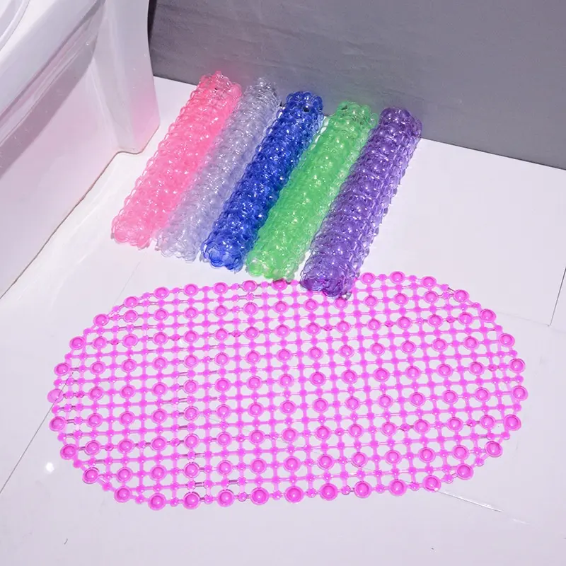 בסיס מחצלת רצפת מקלחת PVC מונע החלקה עם כוס יניקה נגד החלקה