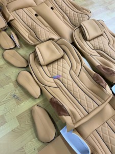 Fundas de asiento de alta calidad al por mayor de fábrica para <span class=keywords><strong>Mercedes</strong></span>-Benz <span class=keywords><strong>Vito</strong></span> reemplazo de 7 <span class=keywords><strong>plazas</strong></span> con asientos de cuero marrón Napa - Product Image 2