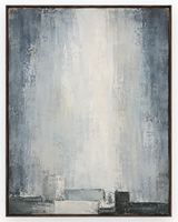 Peinture sur toile abstraite texturée bleu gris de luxe, art mural minimaliste pour la décoration du hall d'hôtel, du bureau, du salon