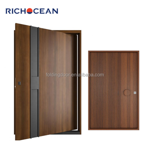 Porte d'entrée pivotante en bois massif de haute qualité RICHOCEAN, style villa française, isolation thermique, sécurité renforcée - Product Image 3