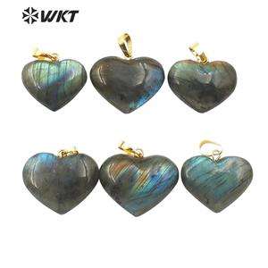 WT-P1506 Elegant Natural Bright Heart Shape <strong>Labradorite</strong> <strong>Pendant</strong> Women Fashion Charm Jewelry <strong>Labradorite</strong> <strong>Pendant</strong> - Product Image 5