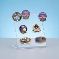 Moneda de desafío personalizada con forma 3D, de aleación de zinc, con impresión UV y esmalte, para equipo de seguridad, regalo promocional corporativo