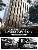 Support magnétique amélioré LISEN avec clip pour téléphone, fixation adhésive 3M, accessoire mobile portable pour intérieur de voiture, mur, bureau, iPhone 17 16 Pro Max