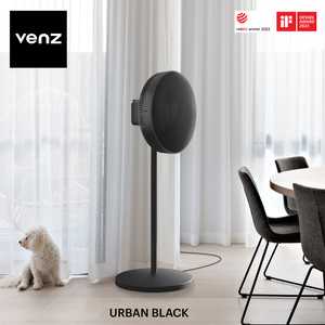 Ventilateur décoratif style minimaliste, couleur noir urbain, design moderne, moteur AC, pour hôtel, villa et maison haut de gamme & résidentiel - Product Image 3