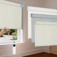Yüksek Kaliteli Elektrikli Stor Perdeler, Manuel-Motorlu Kontrol ile Alexa Google Home Akıllı Pencere Perdeleriyle Uyumlu