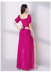 Nuevo y Elegante Conjunto <span class=keywords><strong>de</strong></span> Disfraces <span class=keywords><strong>de</strong></span> Danza del Vientre Egipcio Oriental con Falda Sexy <span class=keywords><strong>de</strong></span> Cintura Hueca para Espectáculos - Product Image 3
