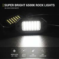Kit d'éclairage LED blanc pur pour véhicules tout-terrain, 36 LED ultra-lumineuses, pods pour camions, SUV, VTT, UTV, Jeep, étanche IP68, éclairage sous châssis