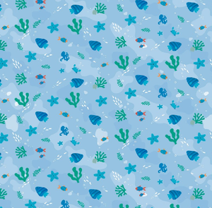 Tissu en polyester PVC imprimé algues et poissons, imperméable, résistant à la moisissure, à la déchirure et à l'usure, <span class=keywords><strong>pour</strong></span> tapis rafraîchissant, bodyboard, bouée de natation, bâche - Product Image 1