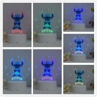 Lampe de nuit LED 3D moderne en PVC pour bébés et enfants - Design d'animation anime - Coffret cadeau