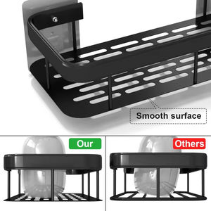 Étagère murale de salle de bain adhésive de luxe avec support de boule de douche, support de rangement organisé pour salle de bain et toilettes - Product Image 4
