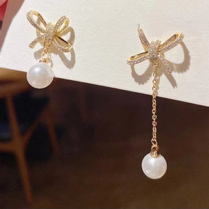 Base y Lazo de Plata S925 para Accesorios de Perlas DIY, para Pendientes de Joyería con Cuentas Redondas de 7-9 mm 21619 - Product Image 4