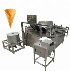 Ice-Cream Cone Rolling Waffle Cone Making Italian Pizzelle Maker Rolled Sugar Cone Baking Machine