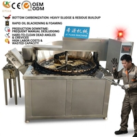 Machine de friture multifonctionnelle en lot, friteuse automatique pour ligne de production de frites, équipement de transformation de snacks à base de viande