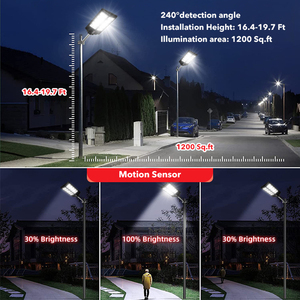 Cao lumen chất lượng bãi đậu xe đường cao tốc đường Đèn ngoài trời không thấm nước IP65 600W 800W 1000W thông minh tất cả trong một năng lượng mặt trời dẫn ánh sáng đường phố - Product Image 4