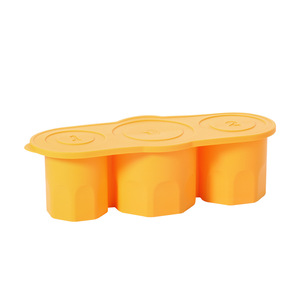 Moule à glaçons en silicone personnalisable à 3 compartiments, sans BPA, facile à démouler, avec couvercle, pour congélation alimentaire et préparation de repas - Product Image 5