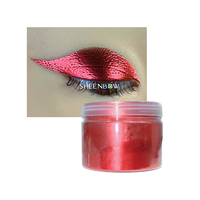 Sheenbow Poudre de chrome métallique super rouge Pigment de fard à paupières effet métal rouge