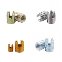 Nicht standardmäßiger selbstschneidender Edelstahl-Gewindeeinsatz M6-M9x1.0-8mm 10mm poliert ISO-Standard Vollgewinde Stärke 8.8