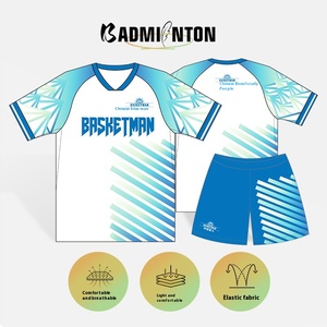 Professioneel op maat gemaakte snel drogende badminton T-shirt sublimatie bedrukte tennis kleding vocht afvoerende sporttrui voor volwassenen - Product Image 4
