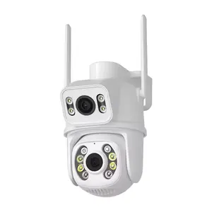 4K 6MP PTZ WLAN Kamera Doppelobjektiv Doppelscreen IP Kamera Außenbereich 8MP HD Autoüberwachung Sicherheitsschutz CCTV-Überwachung ICSEE