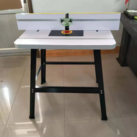 RT015 Mesa de Trabajo Abatible para Fresadora, Banco de Trabajo Doméstico para Carpintería, Herramientas de Trabajo en Madera, Placa de Aleación de Aluminio, Fuente de Alimentación Manual