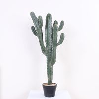 Cactus artificiel réaliste en plastique pour la décoration intérieure et extérieure, ornement de jardin, plantes artificielles