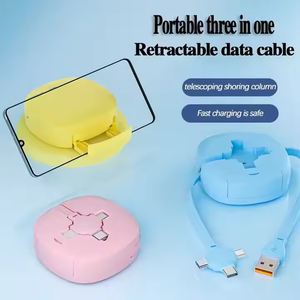 Khung 3 Trong 1 Mở Rộng Dây 100W Nhanh Chóng Sạc Cáp Có Thể Thu Vào Di Động USB A Để C Micro USB Cable Đối Với Samsung <span class=keywords><strong>iPhone</strong></span> - Product Image 5