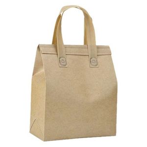 Non-woven Takeaway Insulation Bag Portable Cooler Bags Foldable Handled Zipper Closure Custom Logo - Product Image 3