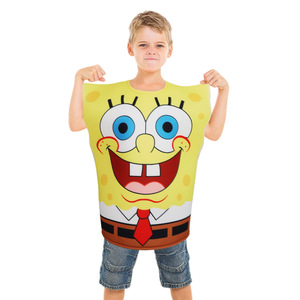 Disfraz de Bob Esponja para Niños, Conjunto de Mono Unisex para Cosplay, Traje de Anime con Etiqueta y Etiquetas Adicionales - Product Image 1