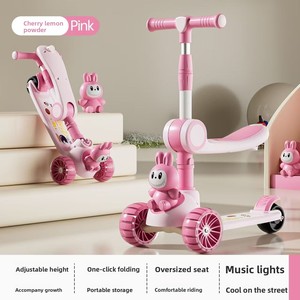 <span class=keywords><strong>Monopattini</strong></span> per Bambini a Tre Ruote Pieghevoli, Regolabili, Portatili e Facili da Usare, con Design Cartoon - Product Image 2