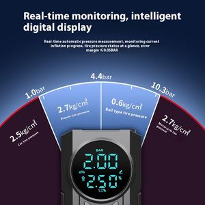 Многофункциональное пусковое устройство 4 в <span class=keywords><strong>1</strong></span> с зарядным питанием, светодиодная подсветка и насос, цифровой автомобильный усилитель и инфлятор - Product Image 4