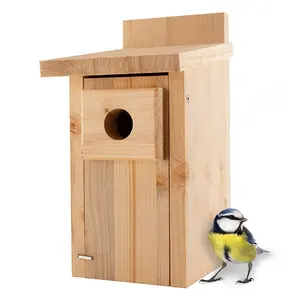 Kotak bersarang kayu padat berkelanjutan untuk burung Tit biru