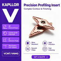 VNMG160408-MA KAPLLOR OEM Plaquita Rómbica CNC de 35 Grados para Torneado Externo, Herramienta de Torneado de Acero Inoxidable, Plaquita Puntiaguda, Envío en 7 Días
