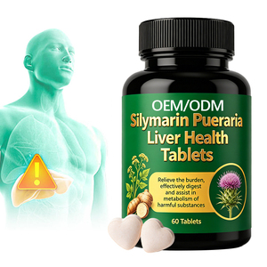 Comprimés de soutien hépatique OEM Silymarin Pueraria, formule entièrement à base de plantes, pour le contrôle du foie gras et l'halitose due à la chaleur hépatique - Product Image 1