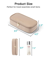 Trousse de Maquillage de Voyage Imperméable en Cuir PU, Organisateur de Cosmétiques avec Porte-Pinceaux Séparé, Grande Capacité, Pochette de Beauté