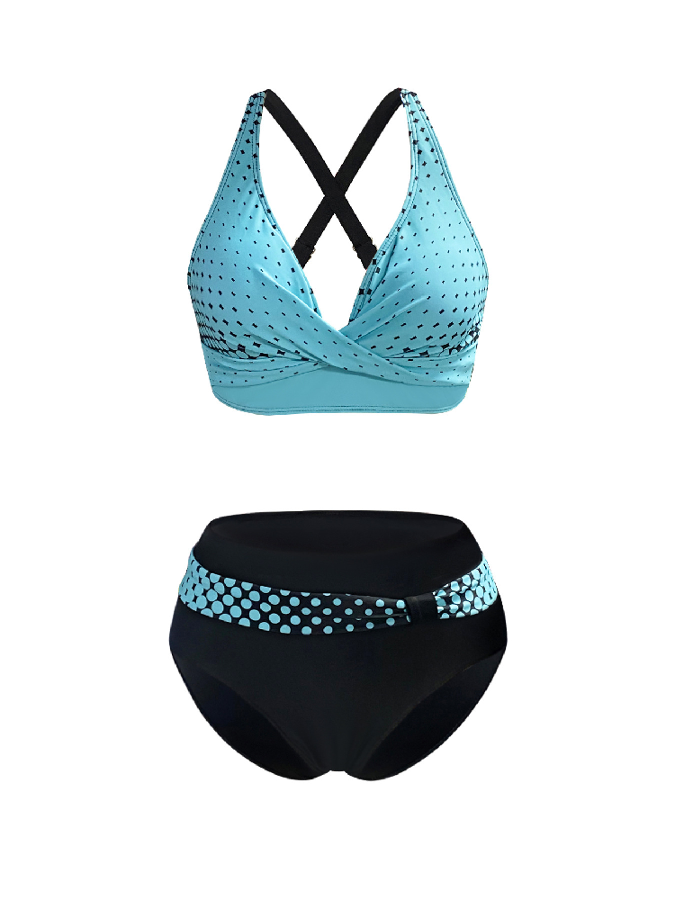 Bleu à pois