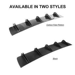 Diffuseur de pare-chocs arrière universel pour voiture, en ABS, style aileron double, style aileron de requin, profilé, anti-collision 2 en 1 - Product Image 3