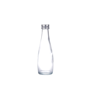 Bouteille de boisson cylindrique en verre silex de 200 ml (6,6 oz) avec bouchon à vis facile à ouvrir, sérigraphie givrée, gravure, gravure à l'acide, certifiée alimentaire - Product Image 2