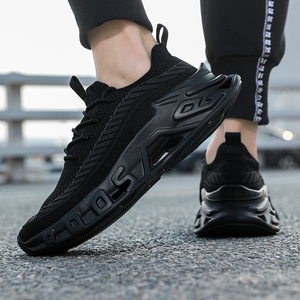 Zapatillas Deportivas Ligeras y Transpirables para Hombre, Parte Superior de Tela Tejida, Cierre con Cordones, Suelas Duraderas Antideslizantes de PVC, Talla Extra Grande, Estilo Casual - Product Image 5
