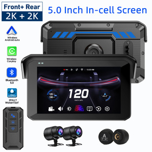Écran CarPlay sans fil 5 pouces pour <span class=keywords><strong>moto</strong></span>, GPS étanche avec caméras 2K HD, DVR, TMPS, Karadar T9 CarPlay pour <span class=keywords><strong>moto</strong></span> - Product Image 4