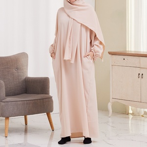 Abaya musulmane modeste d'hiver pour <span class=keywords><strong>femme</strong></span> Robe ethnique avec logo personnalisé et robe turban pour le Moyen-Orient - Product Image 5