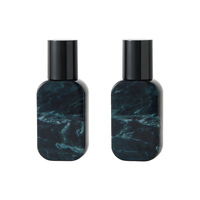 Flacon pompe cosmétique à motif marbré 30 ml, vide, rechargeable, pour lotion et sérum, avec bouchon noir, impression de logo personnalisée, OEM