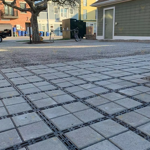 Système de stabilisation du sol en grille de pavage en plastique noir Sunsbuild pour allées en gravier, routes et aménagement paysager extérieur - Product Image 4