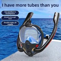 Máscara de Buceo y Snorkel FF1 de Doble Tubo y Secado Rápido para Adultos / Máscara de Natación / Máscara Protectora con Molde Privado