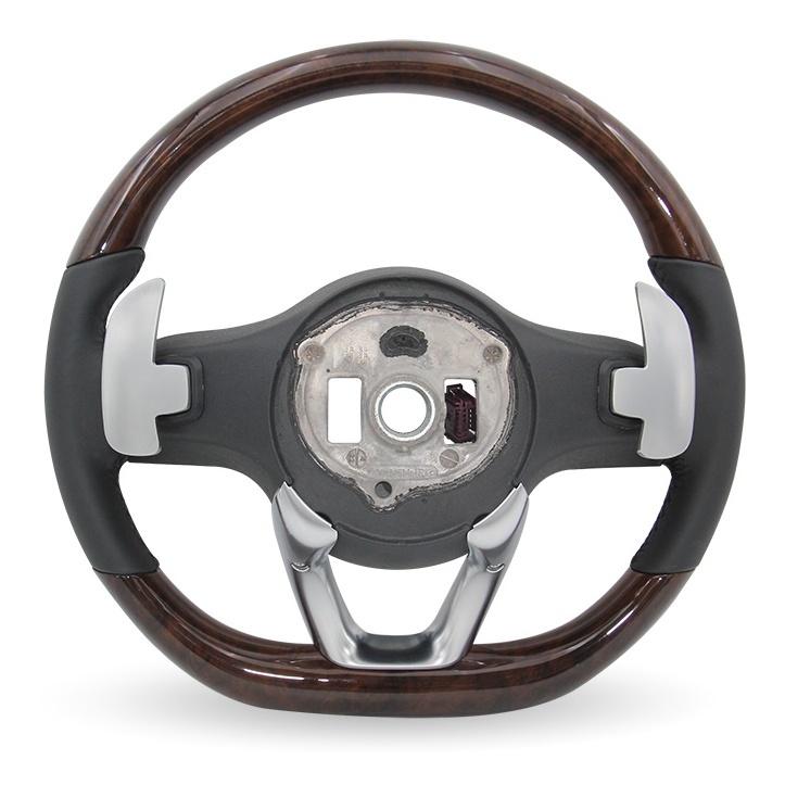 Custom Luxury Brown Wood Steering Wheel (Mercedes-Benz Fitment), photo 6