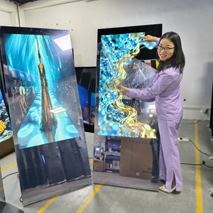 Écran publicitaire numérique et d'affichage LCD tactile capacitif sur pied pour intérieur, 32, 43, 55, 65 pouces, Android, effet miroir magique - Product Image 3