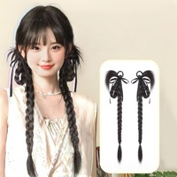 Extensions de queue de cheval synthétiques longues et lisses en fibre haute température Coolhair, avec élastique portable pour tresses de boxe – Vente en gros
